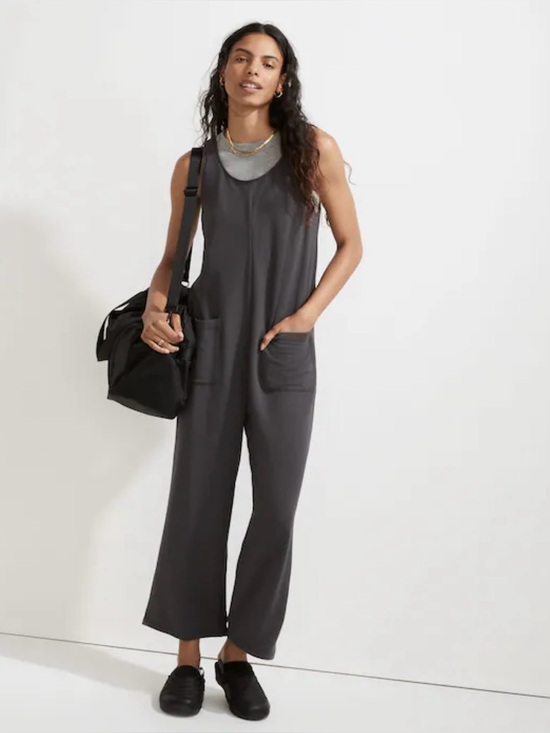 Madewell Pants - Madewell Superbrushed Pull-On Jumpsuit in color brushed coal- size Xs